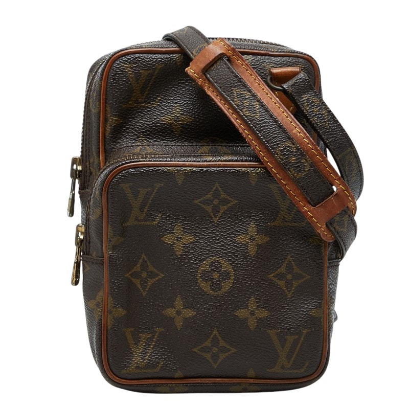 ルイ ヴィトン モノグラム ミニ アマゾン 斜め掛け ショルダーバッグ M45238 ブラウン PVC レザー レディース LOUIS VUITTON 【中古】