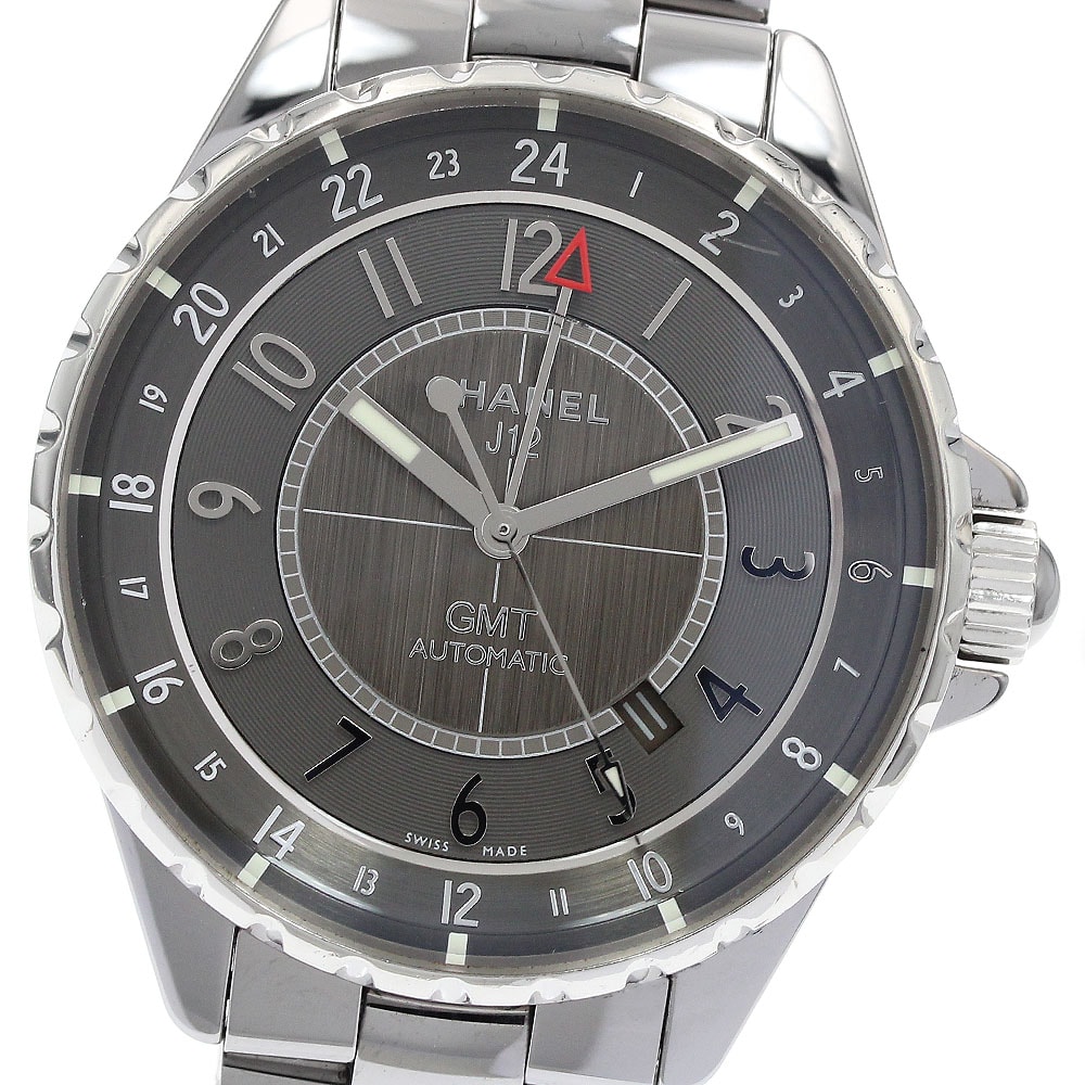 シャネル クロマティック GMT デイト H3099 メンズ 【中古】