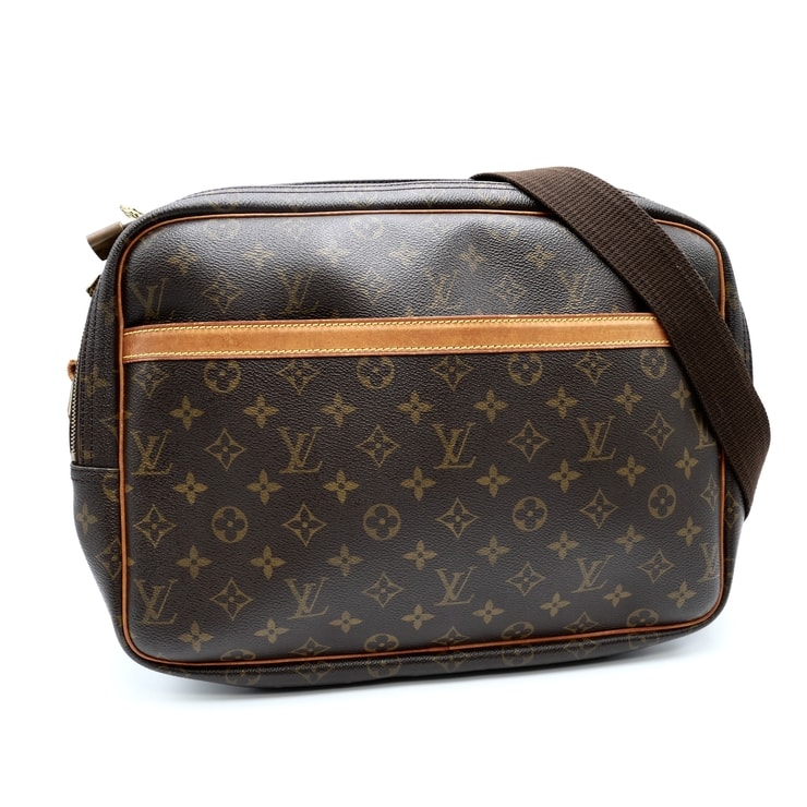 LOUIS VUITTON(ルイ・ヴィトン)リポーターGM ヴィンテージ ショルダーバッグ 斜め掛け モノグラム ブラウン PVC レザー ゴールド金具 メンズ レディース ユニセックス M45252【中古】