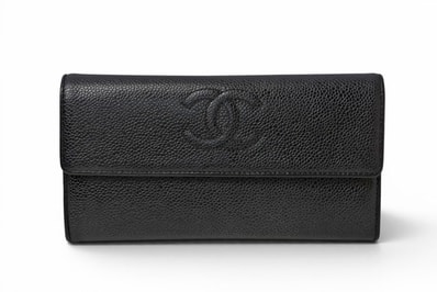 シャネル 長財布 CHANEL A50070 キャビアスキン ブラック ココマーク【中古】