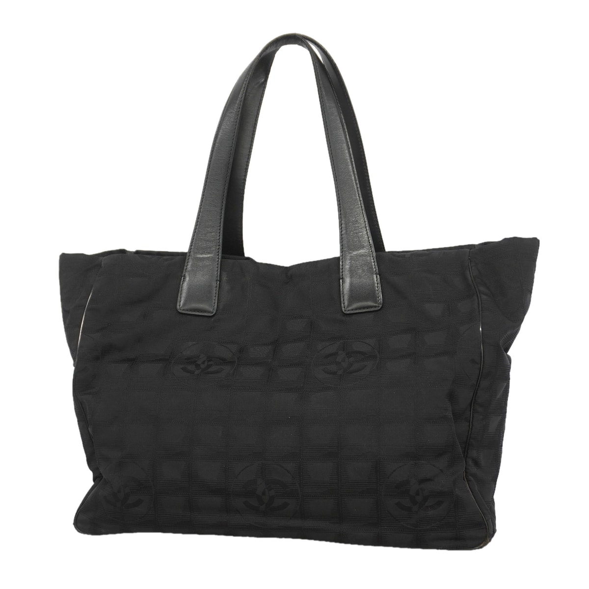 【6ib2830】シャネル トートバッグ ニュートラベル ナイロン ブラック ゴールド金具【中古】レディース