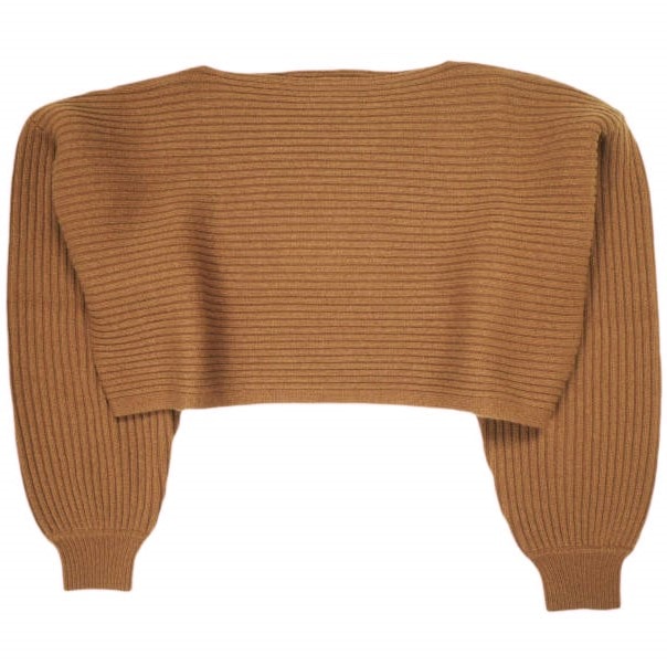 新品 CLANE クラネ BOAT NECK SHORT KNIT TOPS ボートネックショートニットトップス 11106-1122 1 CAMEL セーター トップス g23088