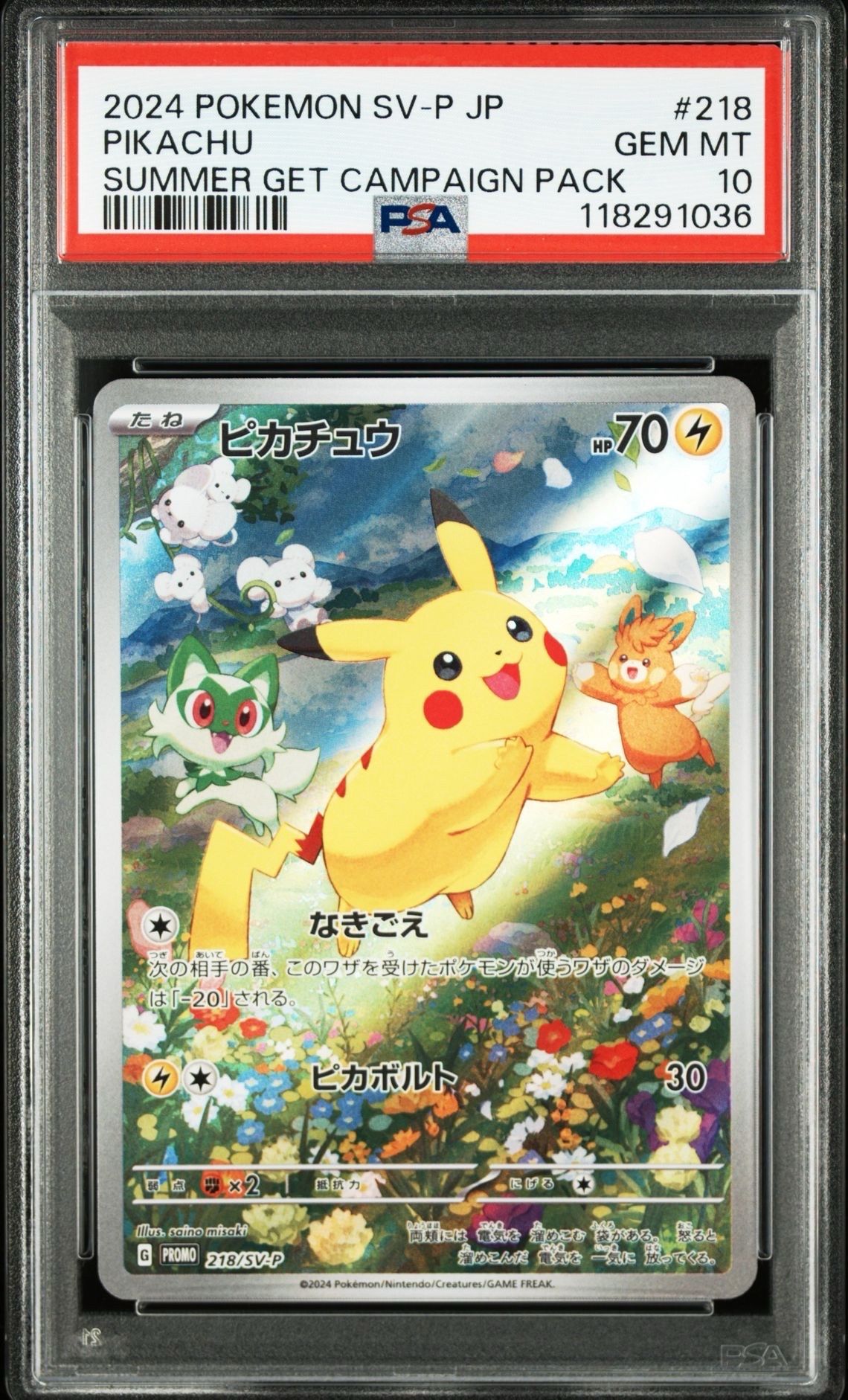 ピカチュウ P [SV-P 218](プロモカードパック「ポケカの夏がキタ!プロモカードGetキャンペーン!」)
