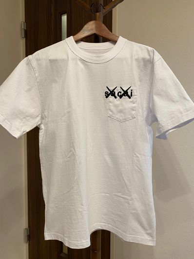 sacai KAWS Embroidery T-Shirt "White Black"