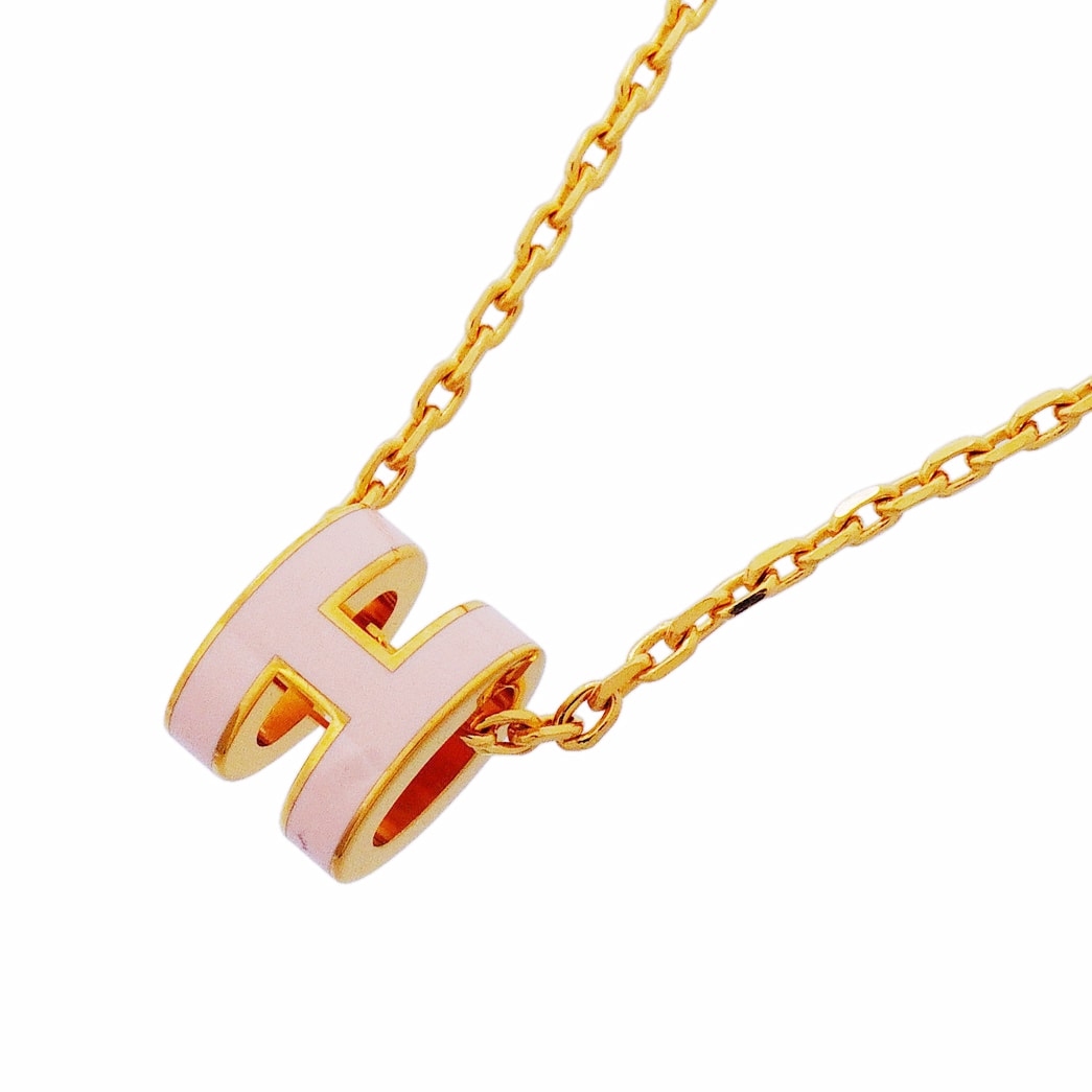 ★最終価格★SALE【6jgb0909-k】エルメス ネックレス ミニポップアッシュ GPメッキ ゴールド ピンク【中古】レディース