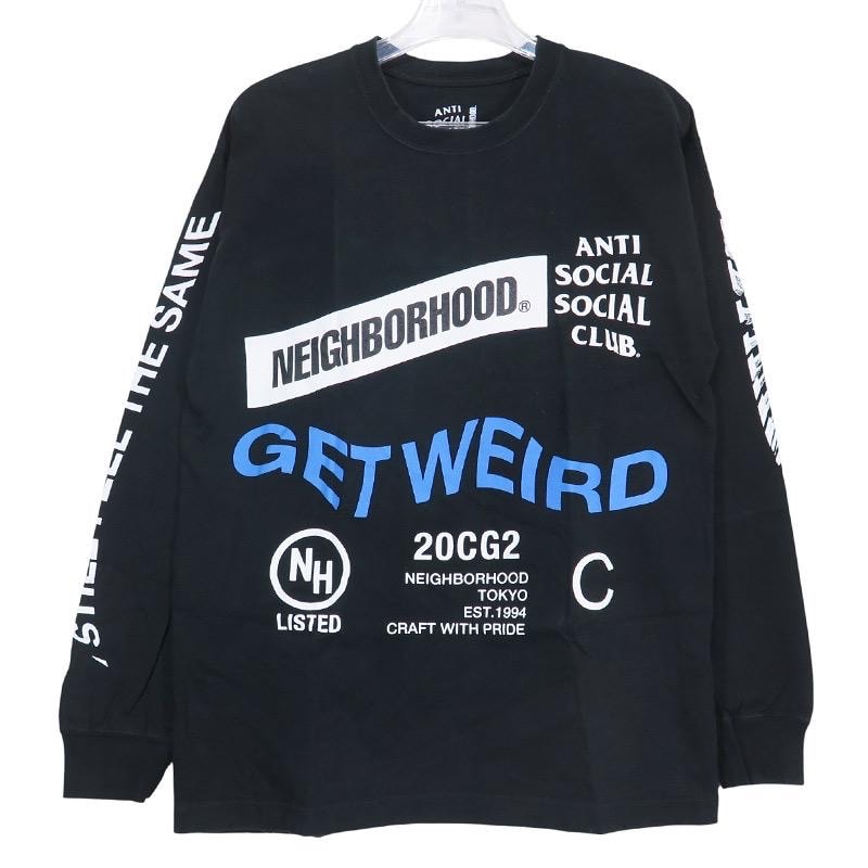 NEIGHBORHOOD ネイバーフッド x Anti Social Social Club アンチソーシャルソーシャルクラブ 20AW ASSC-2/C-TEE.LS ロングスリーブ Tシャツ ブラック ロンT カットソー 長袖 サイズS