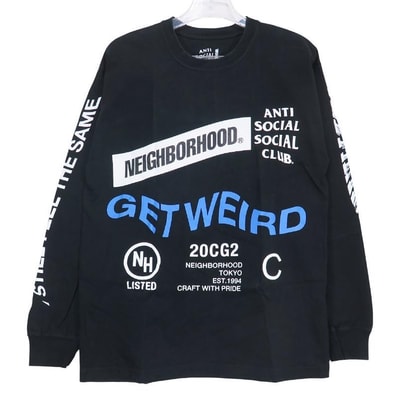 NEIGHBORHOOD ネイバーフッド x Anti Social Social Club アンチソーシャルソーシャルクラブ 20AW ASSC-2/C-TEE.LS ロングスリーブ Tシャツ ブラック ロンT カットソー 長袖 サイズS