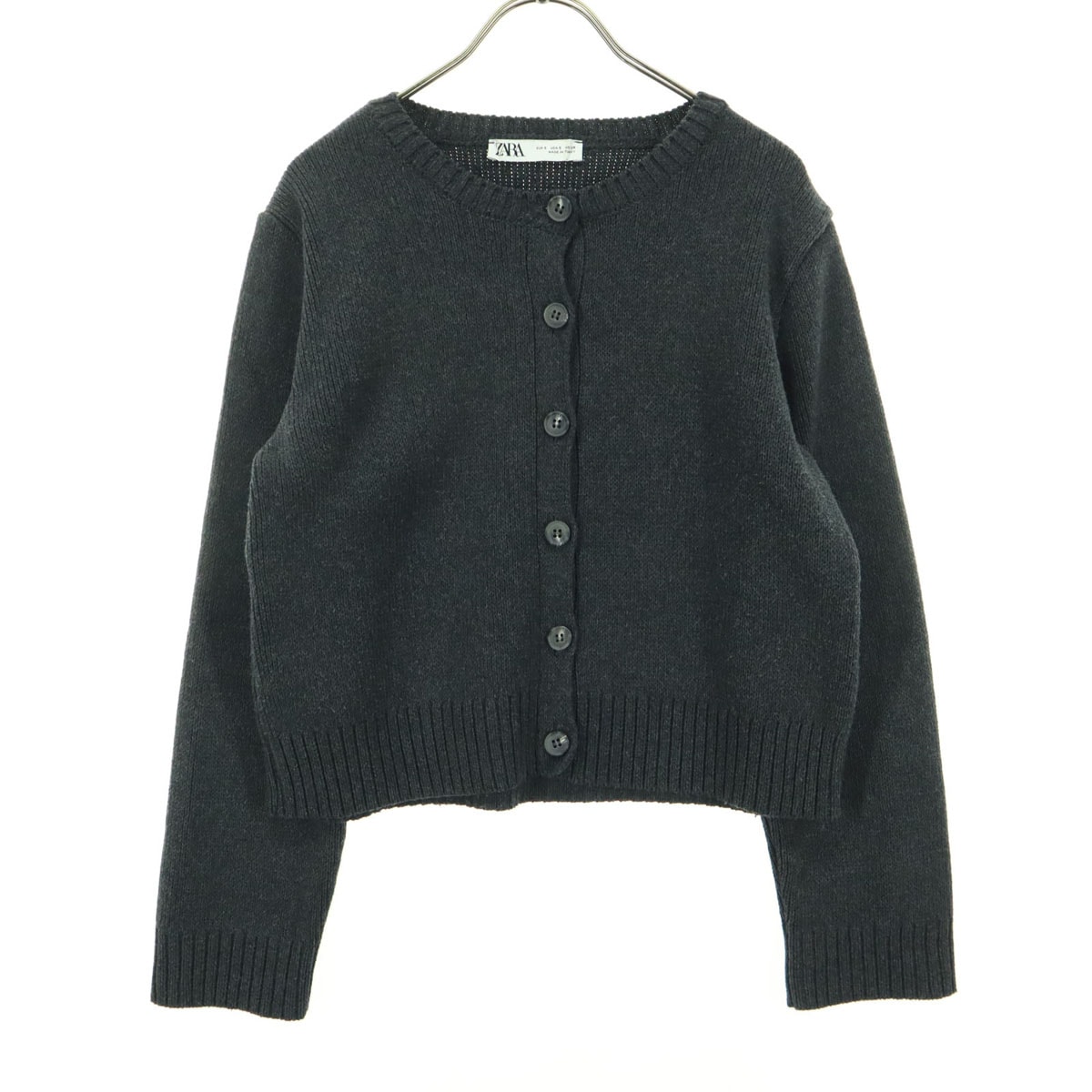 ZARA ザラ 長袖 ニットカーディガン S ダークグレー