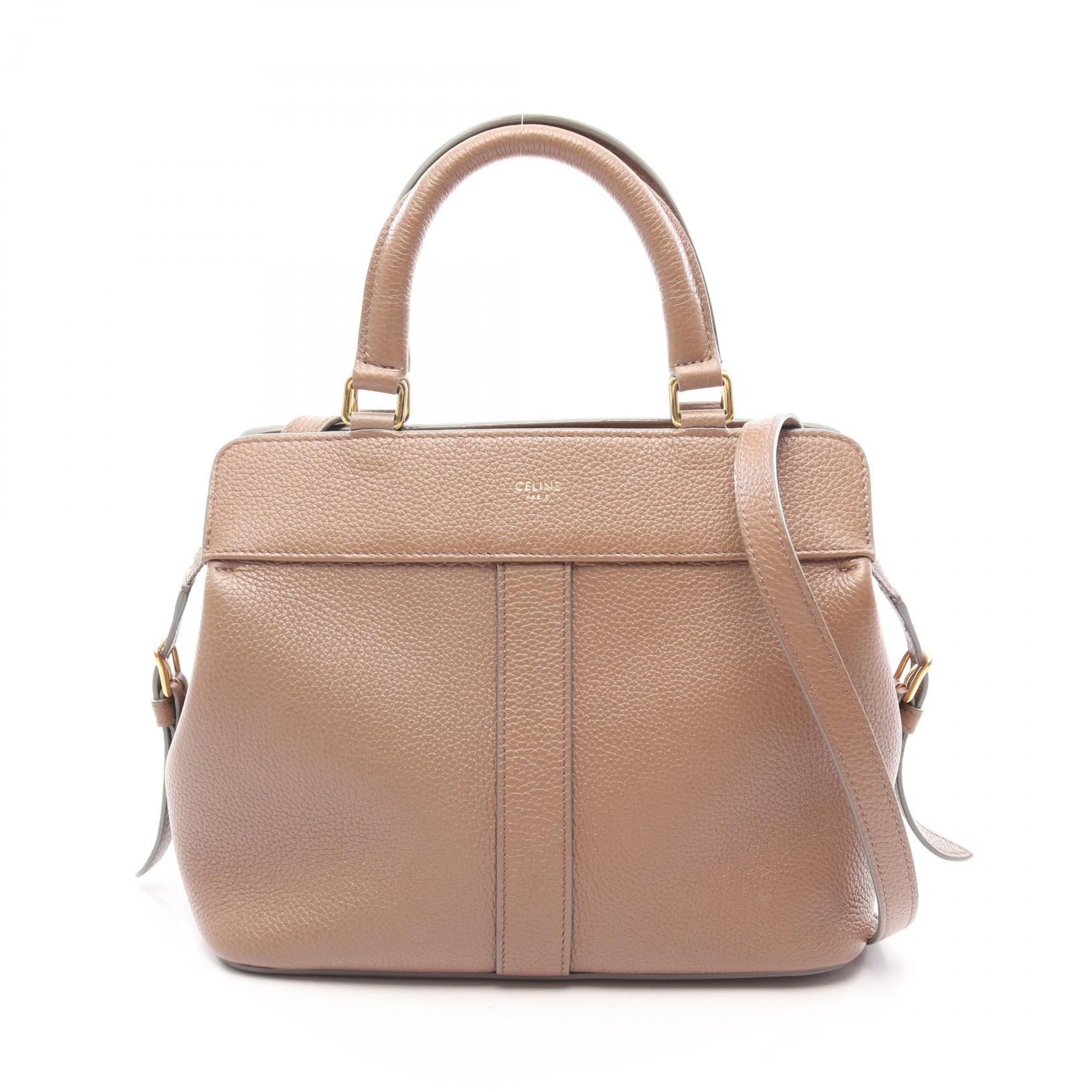 セリーヌ CELINE スモール カバ ドゥ フランス 2WAY ハンドバッグ バッグ レザー レディース ブラウン系 191963 【中古】