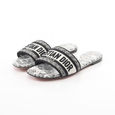 ディオール Dior Dway サンダル 靴 キャンバス レディース ホワイト系 / ブラック系 【中古】