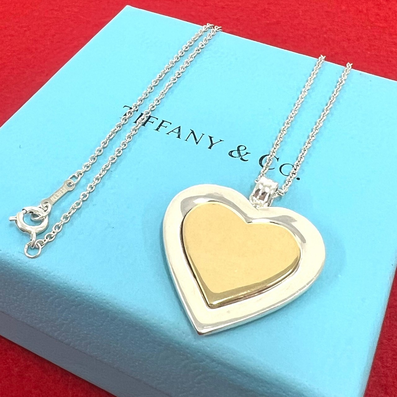TIFFANY&Co. ティファニー コンビカラー ハートペンダント ネックレス シルバー925 K18イエローゴールド ネックレス シルバー
00023
