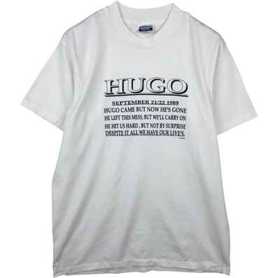 古着 90年代 ヘインズ Hanes Fifty-Fifty 青タグ メッセージプリントTシャツ USA製 メンズL相当 ヴィンテージ/eaa636050