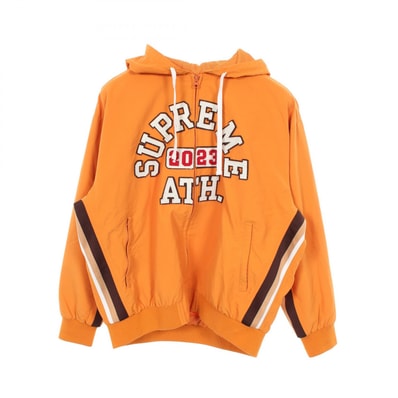 シュプリーム Supreme Applique Hooded Track Jacket 衣料品 アウター ナイロン メンズ オレンジ系 【中古】