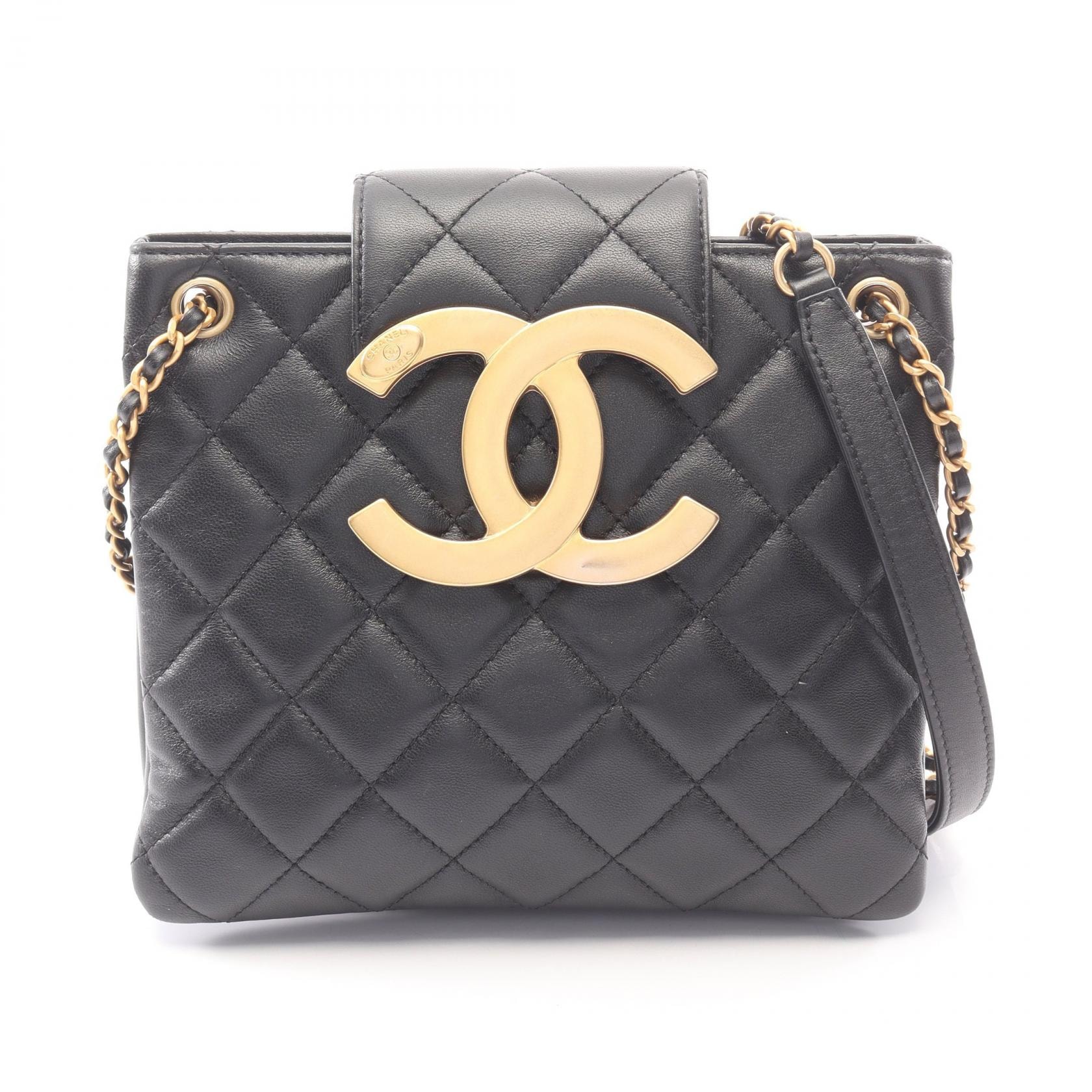 シャネル CHANEL マトラッセ ショルダーバッグ バッグ ラムスキン(羊革) レディース ブラック系 AS4596 【中古】