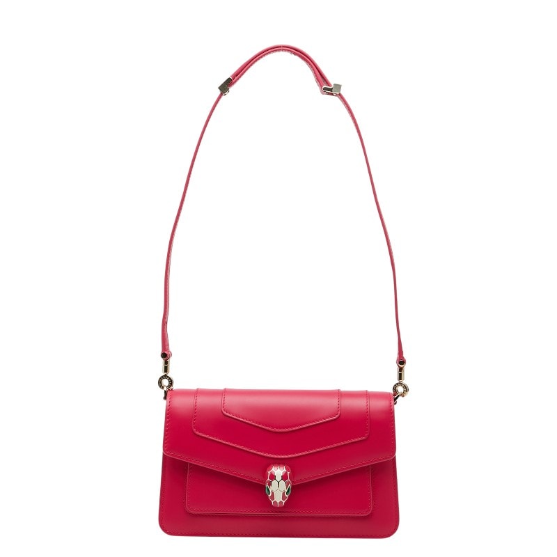 ブルガリ セルペンティ フォーエバー ショルダーバッグ ピンク レザー レディース BVLGARI 【中古】