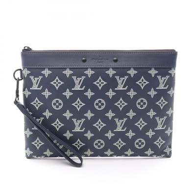 ルイ・ヴィトン LOUIS VUITTON ポシェット トゥ ゴー モノグラムシャドウ セカンドバッグ クラッチバッグ バッグ レザー モノグラム・シャドウ メンズ ネイビー系 M83382 【中古】
