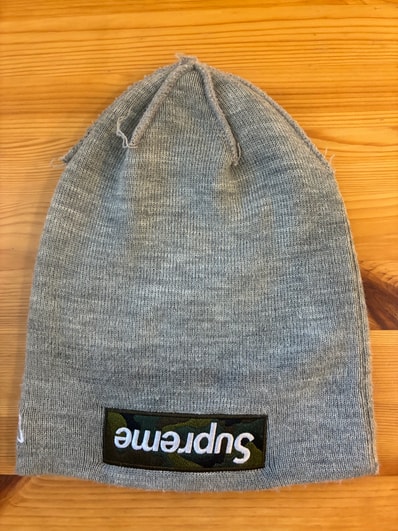 Supreme New Era Box Logo Beanie "Heather Grey" (23FW)