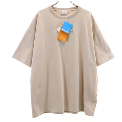 未使用 Columbia コロンビア Jonas Claesson ジョナス クレアッソン コラボ 半袖 クレストトゥバレー Tシャツ L ベージュ系 アウトドア