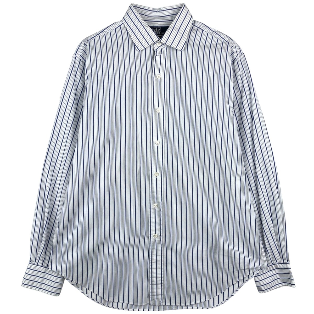 古着 ラルフローレン Ralph Lauren POLO by Ralph Lauren PHILIP 長袖 コットンストライプシャツ メンズL相当/eaa611711
