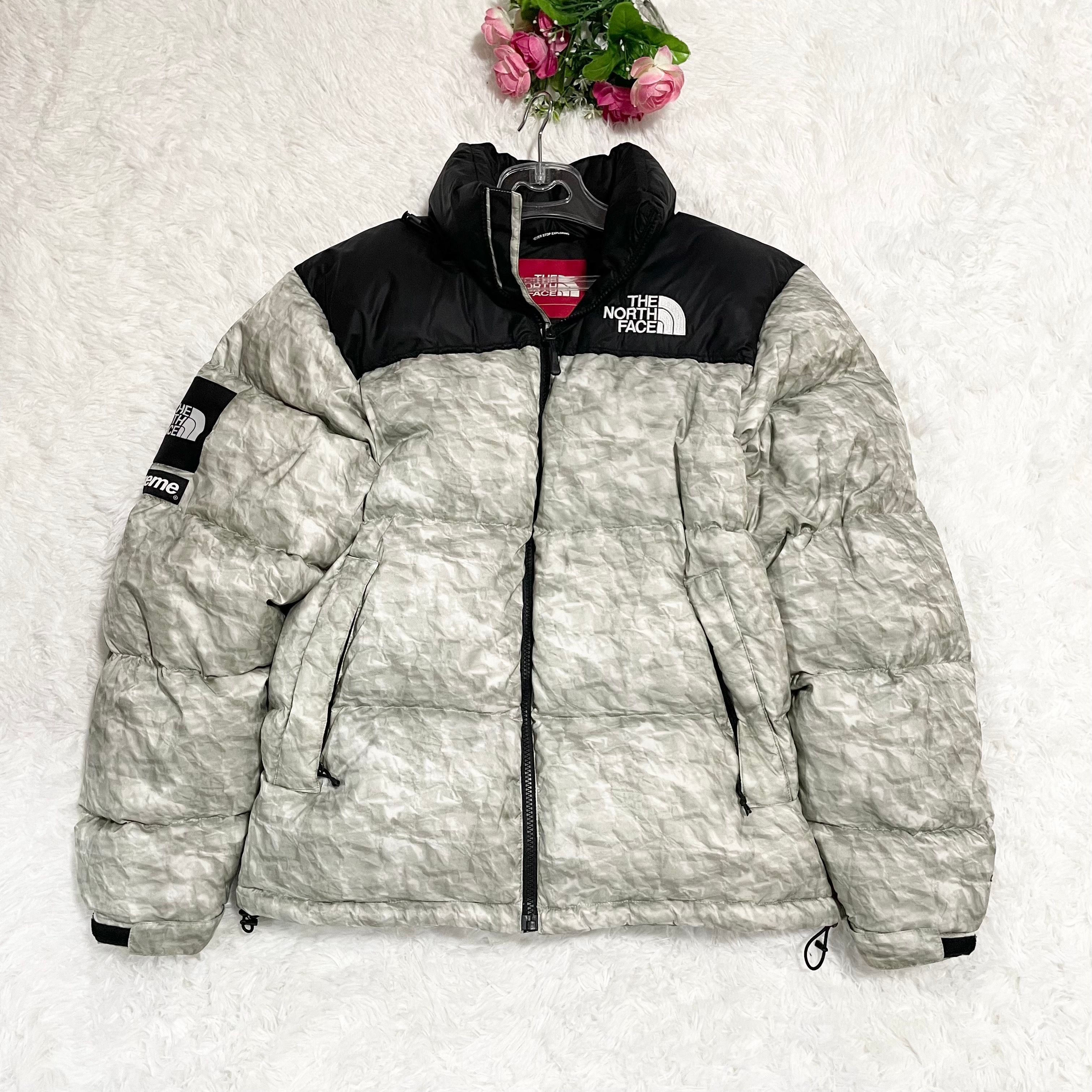 Supreme x The North Face Nuptse Jacket "White Paper Print"