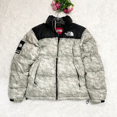 Supreme x The North Face Nuptse Jacket "White Paper Print"