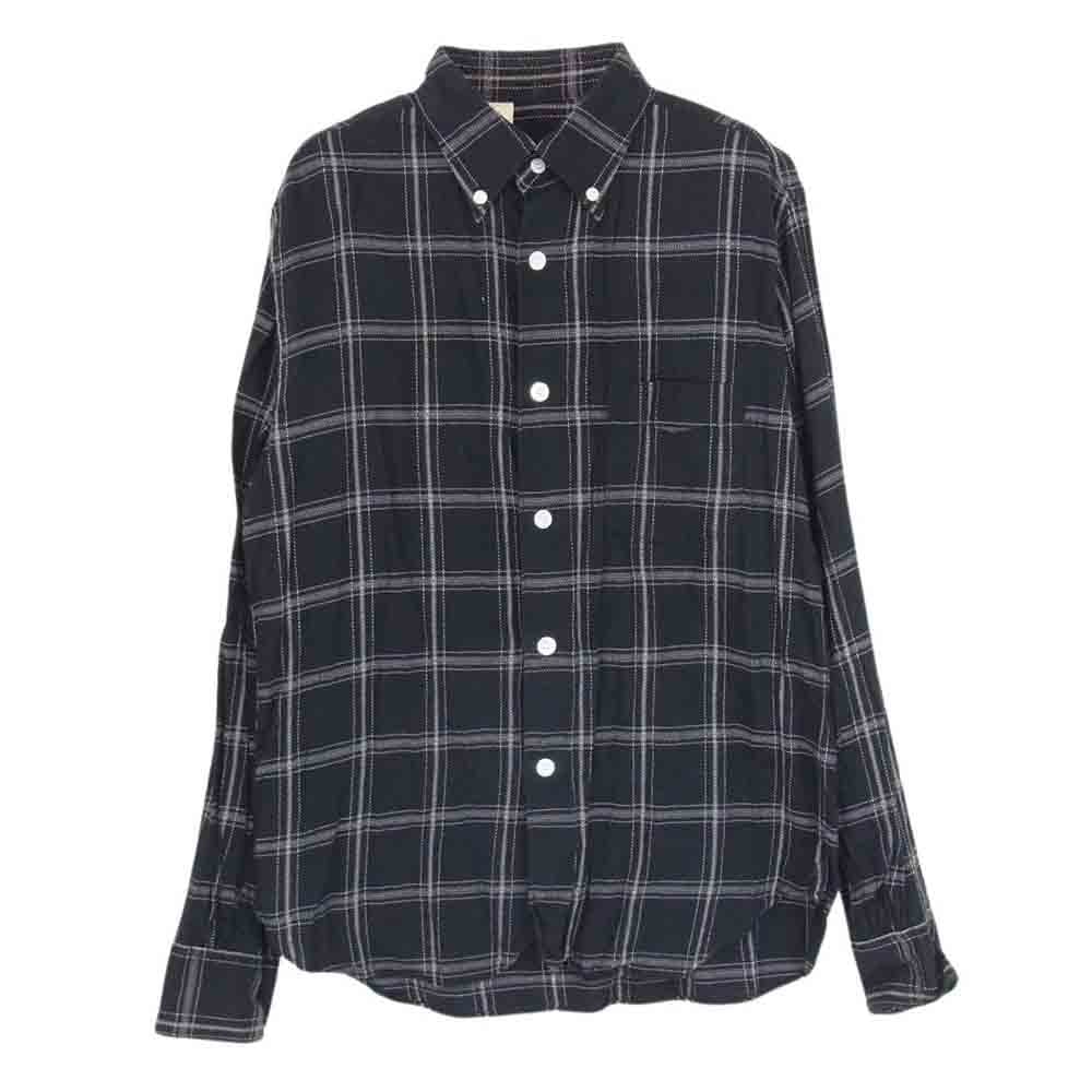 N.HOOLYWOOD エヌハリウッド 長袖シャツ 132-SH07 ボタンダウン チェック 長袖 シャツ ブラック系 36【中古】