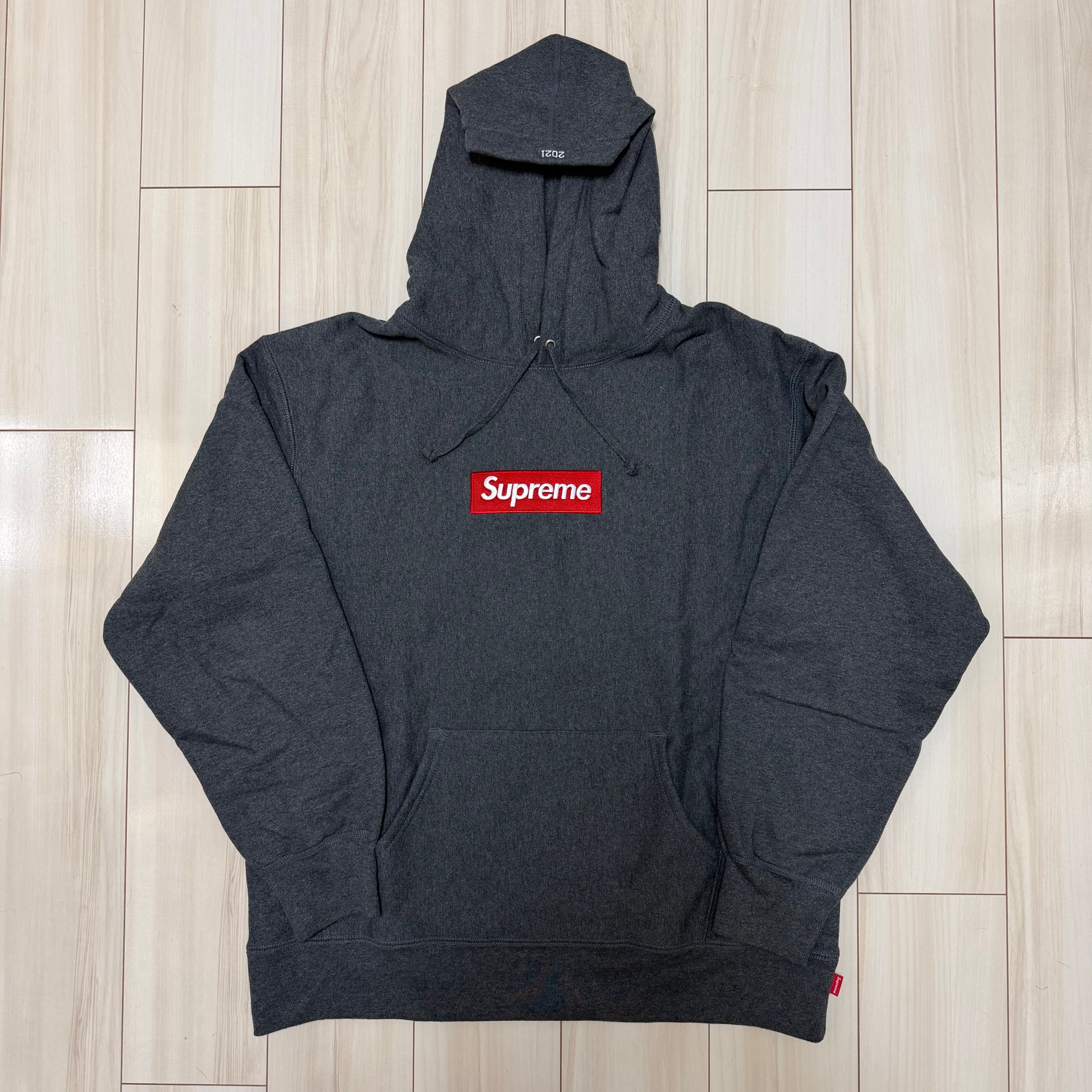 Supreme Box Logo Hooded Sweatshirt "Charcoal" (21FW)