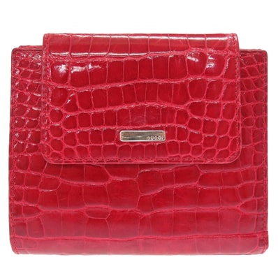 グッチ 035 0416 2031 3つ折り クロコダイル