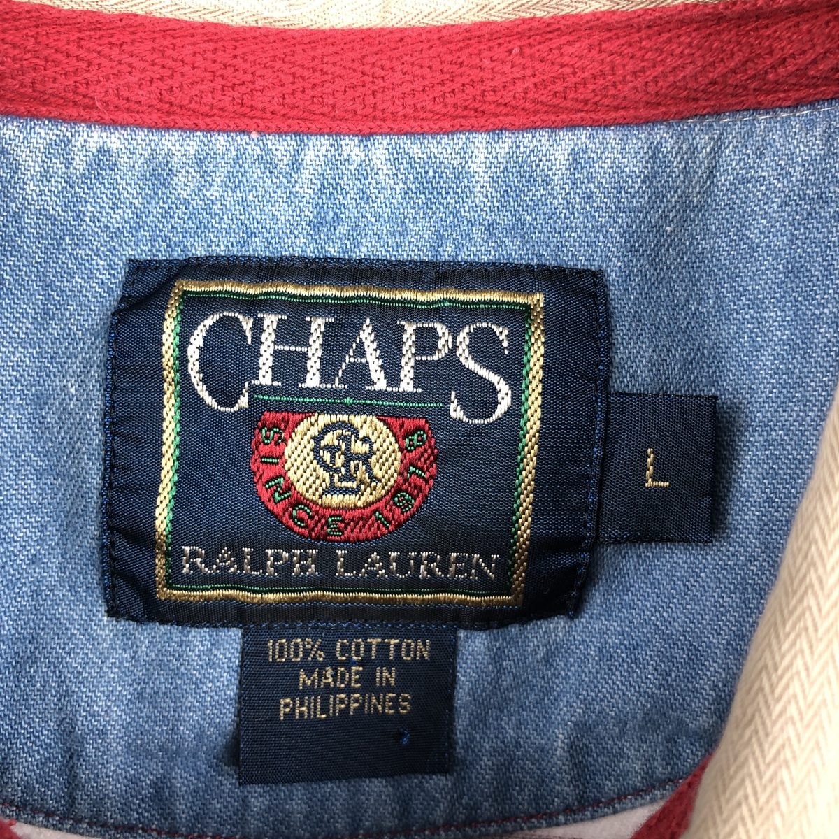 D (傷や汚れあり)】古着 80年代 ラルフローレン Ralph Lauren CHAPS