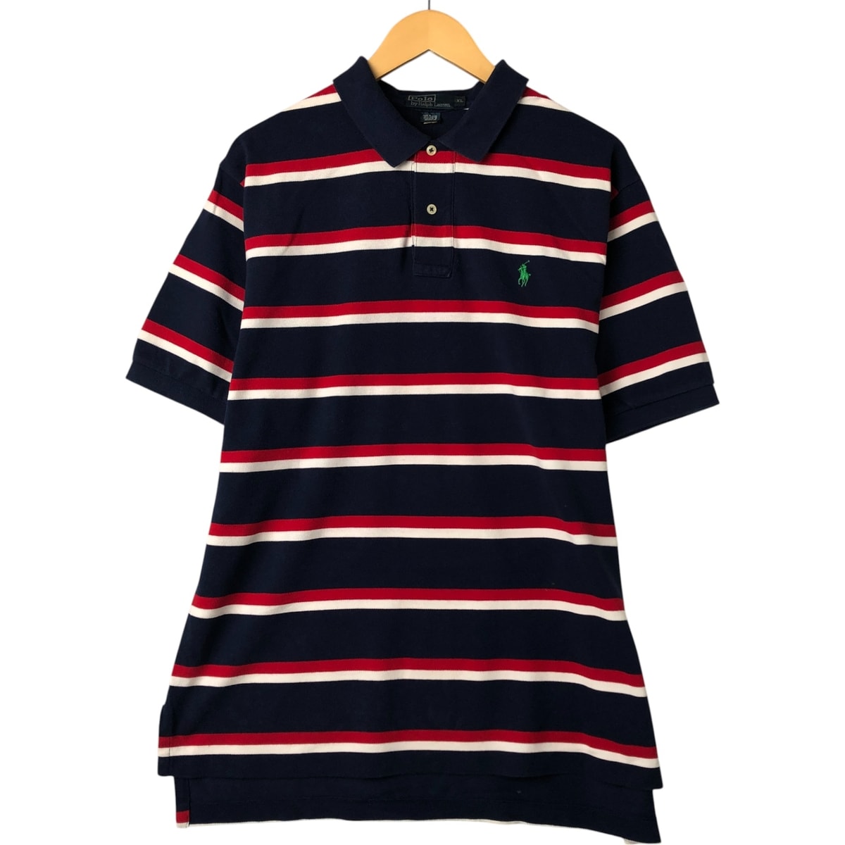 古着 ラルフローレン Ralph Lauren POLO by Ralph Lauren 半袖 ボーダー ポロシャツ メンズXL相当/eaa543022