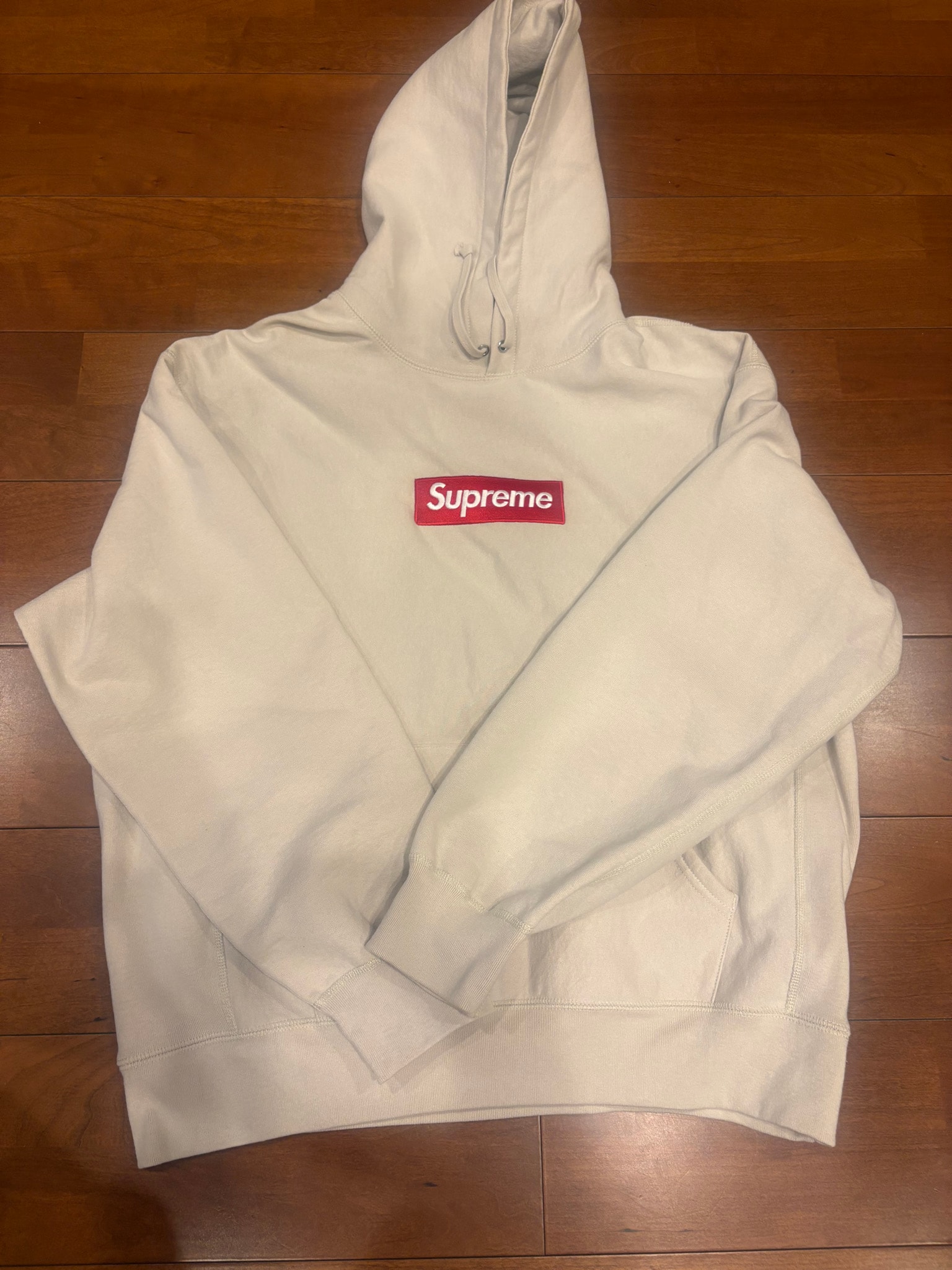 Supreme Box Logo Hooded Sweatshirt "Stone" (24FW)