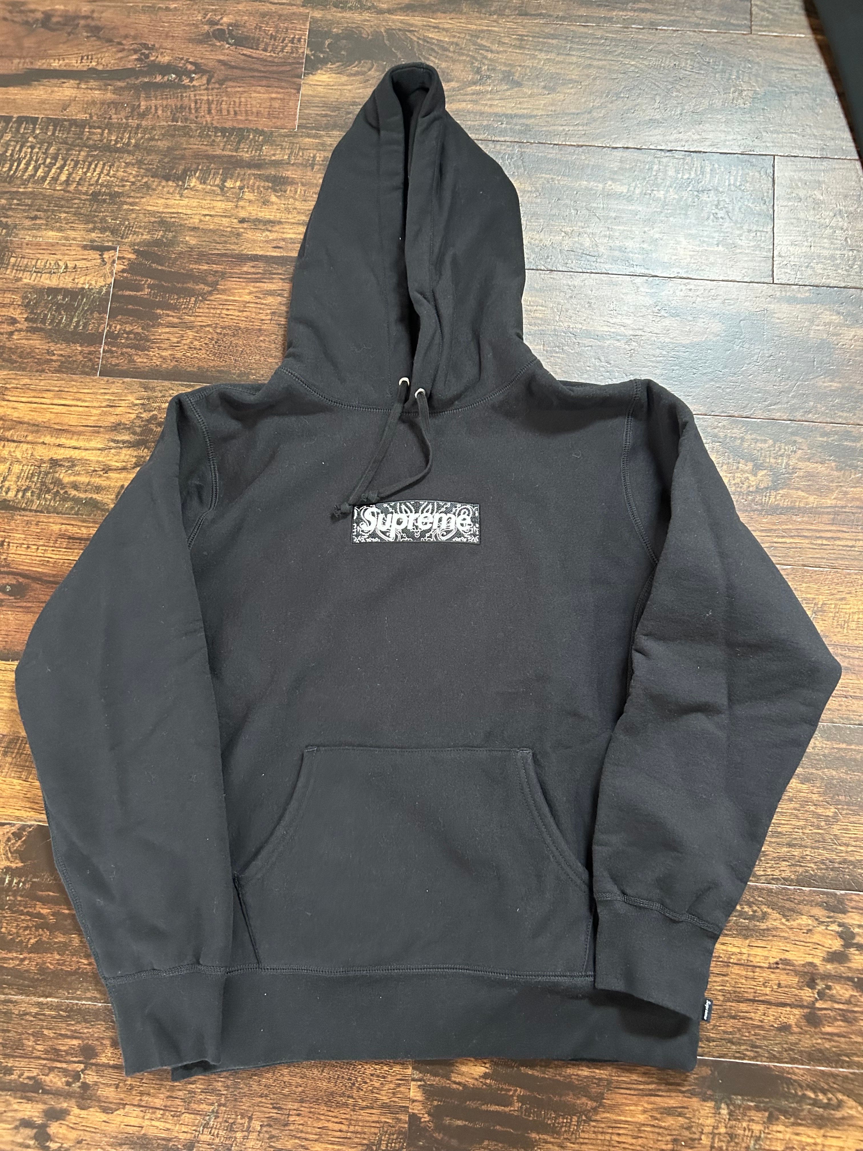 Supreme Bandana Box Logo Hooded Sweatshirt "Black"