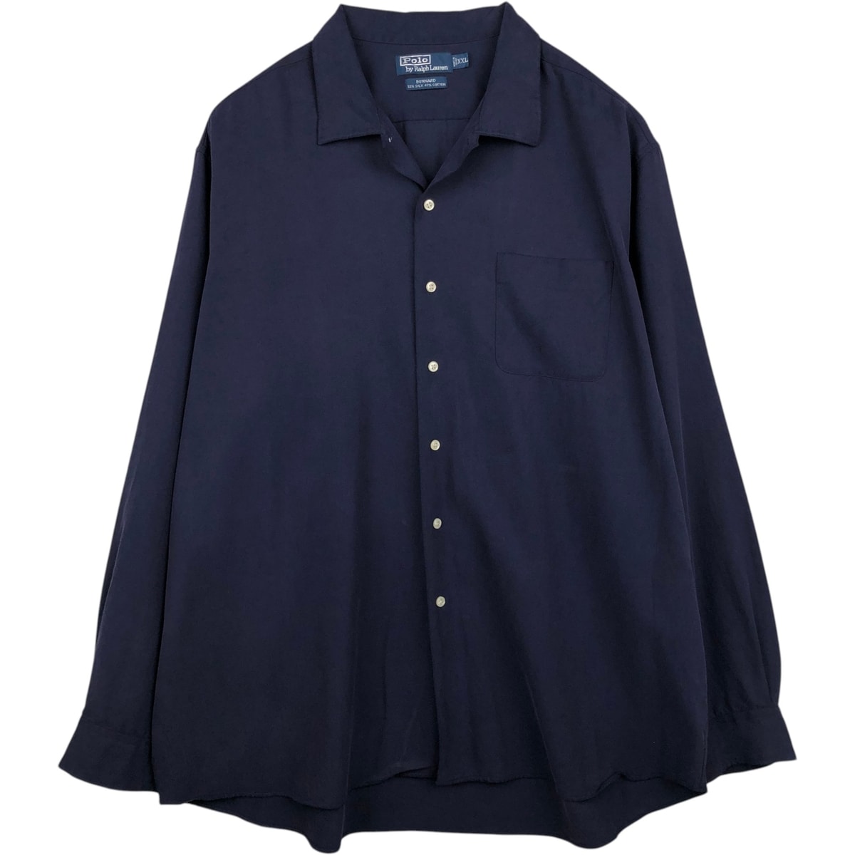 古着 ラルフローレン Ralph Lauren POLO by Ralph Lauren BONNARD 長袖 シルク×コットンシャツ メンズXXL相当/eaa628895