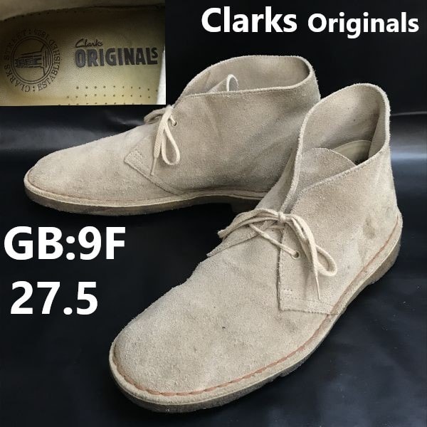 クラークス/Clarks Originals★本革/スエードレザー/デザートブーツ【size:9F/27.5程度/ベージュ】クレープソール/Boots◆bWB96-32