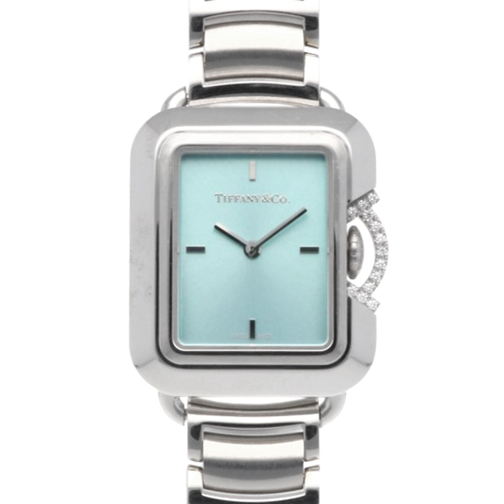 ティファニー レクタングル 腕時計 時計 ステンレススチール SKU68482984 クオーツ レディース 1年保証 TIFFANY&Co.  中古