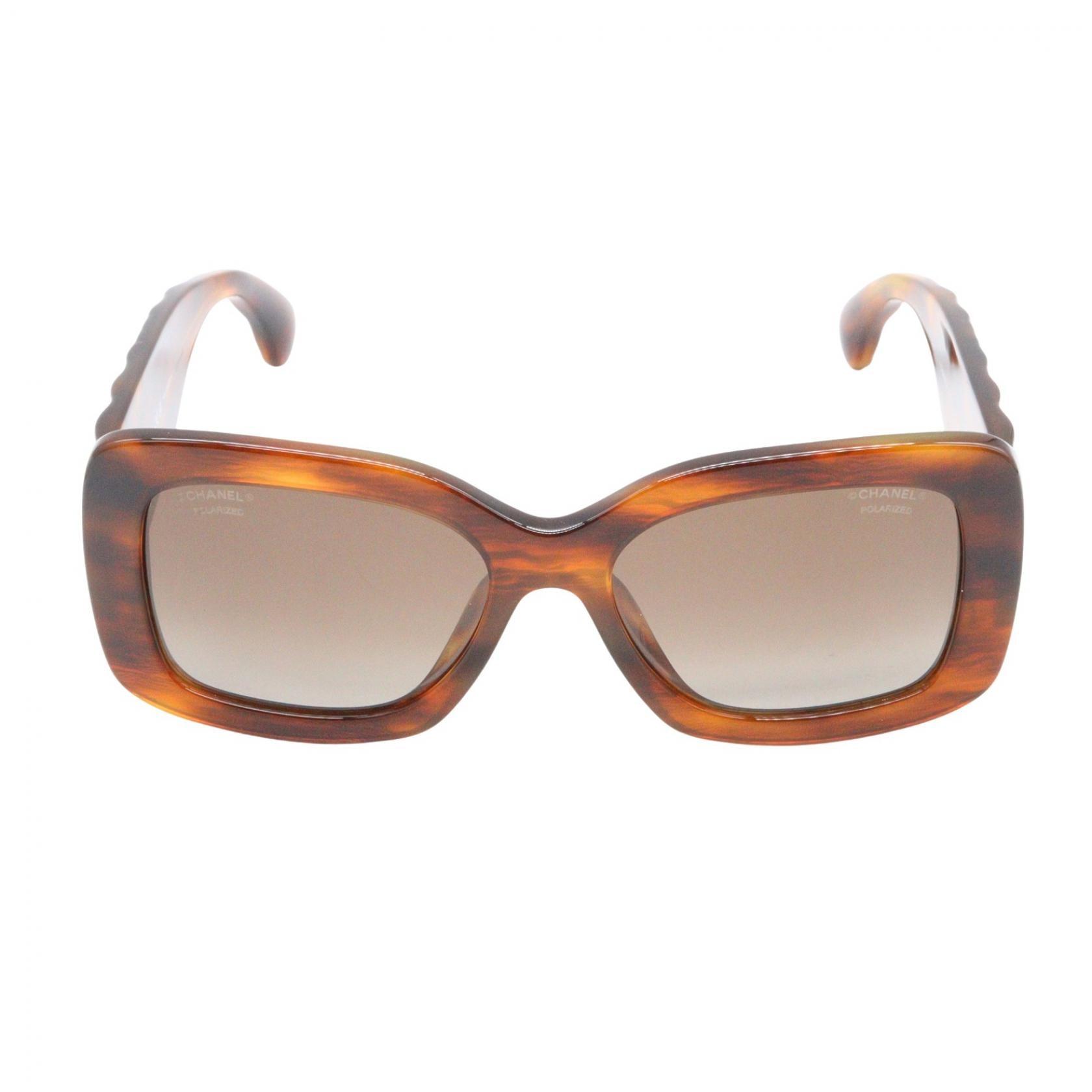 シャネル CHANEL サングラス サングラス 衣料品 アセテート レディース ブラウン系 5483A 1077/S9 【中古】