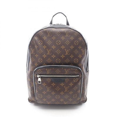ルイ・ヴィトン LOUIS VUITTON ジョッシュ リュックサック バックパック バッグ PVCコーティングキャンバス レザー モノグラム・マカサー メンズ ブラウン系 / ブラック系 M41530 【中古】