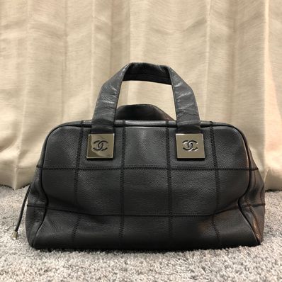 CHANEL Chocolate Bar Mini Boston Bag "Black"