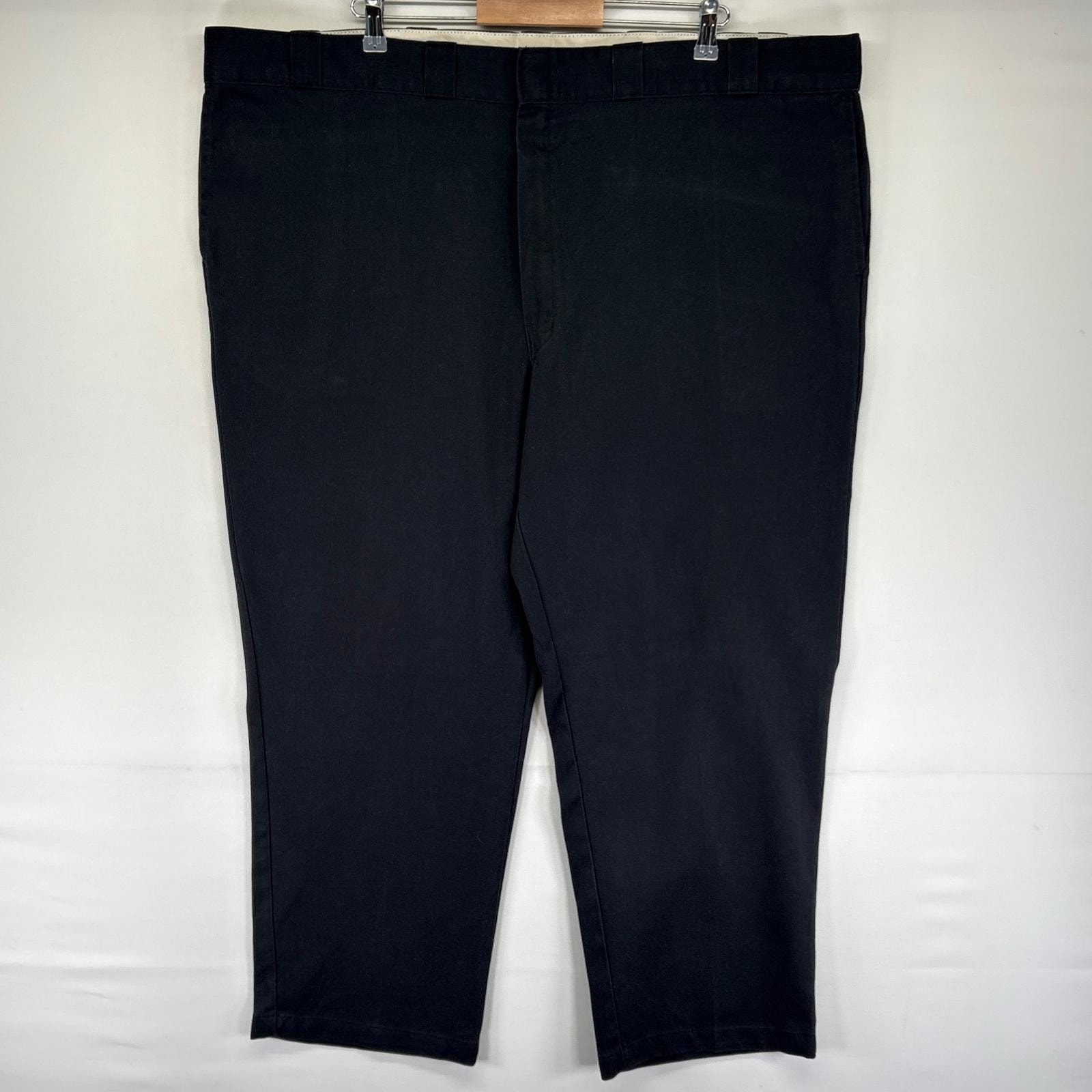 古着 ディッキーズ Dickies パンツ ワーク 874 ストレート ジッパーフライ チノ スラックス 作業着 W50 L30  ブラック系 メンズ