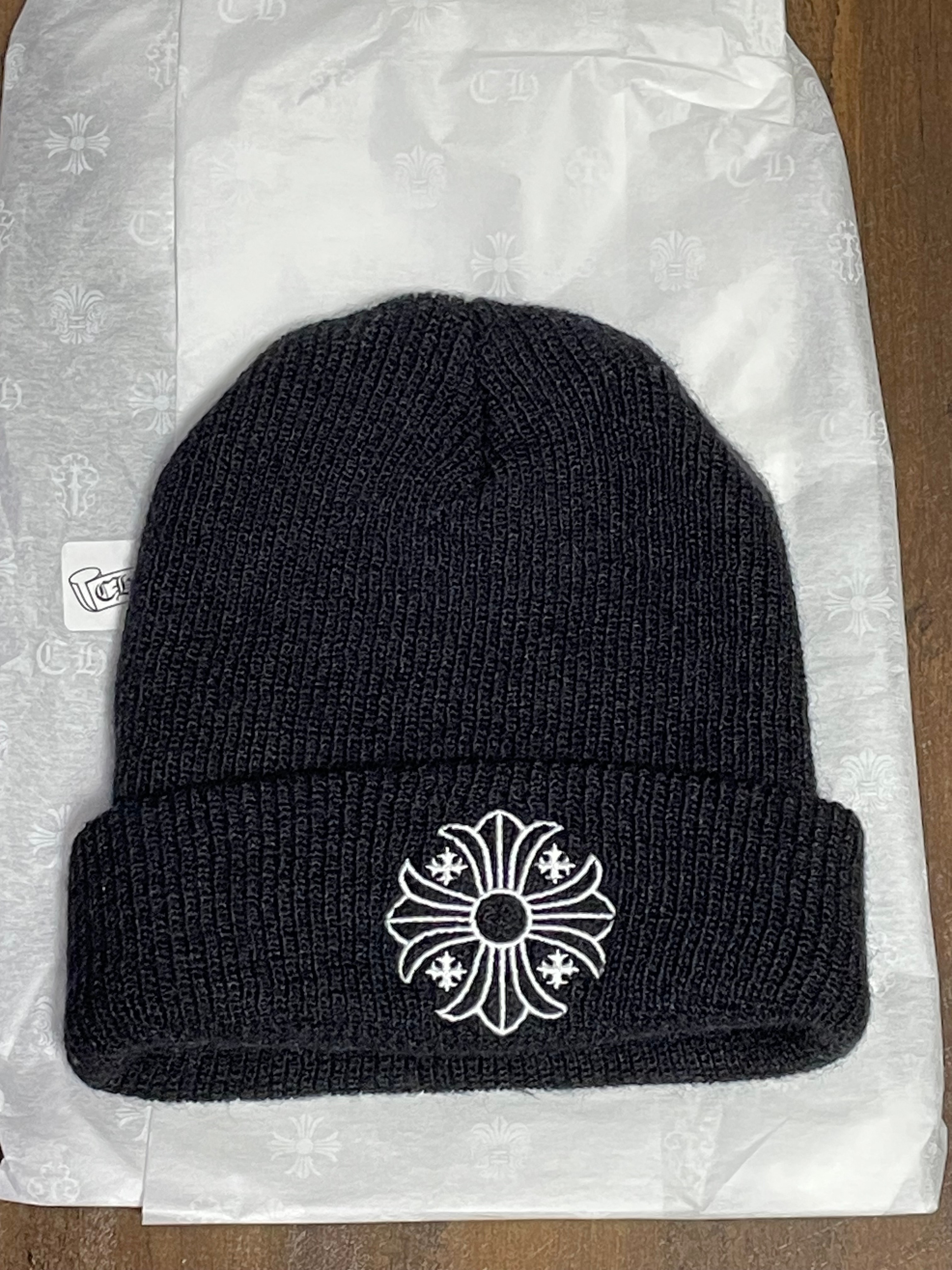 Chrome Hearts Wool Watch Cap CH Plus "Black/White"