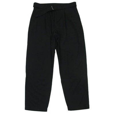 SOPHNET. ソフネット SOPH-220038 WIDE BELTED BAGGY TUCK TAPERED PANTS テーパード パンツ 日本製 ブラック系 M【中古】