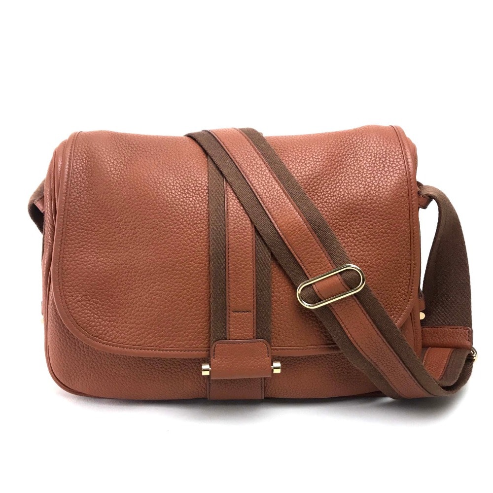 エルメス HERMES ブールラング 肩掛け 斜め掛け ショルダーバッグ トリヨンクレマンス □Q刻 ブラウン 新品同様