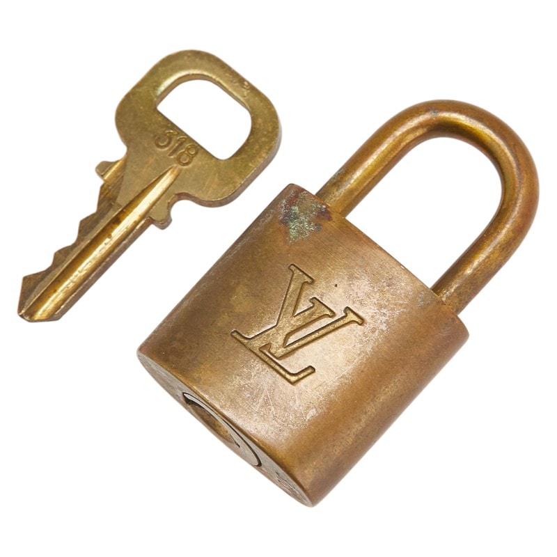 ルイ ヴィトン カデナ 南京錠 キー セット ゴールド メッキ レディース LOUIS VUITTON 【中古】