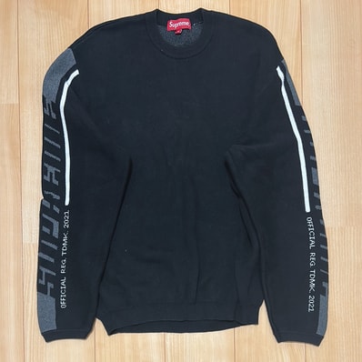 Supreme Sleeve Stripe Sweater "Black"