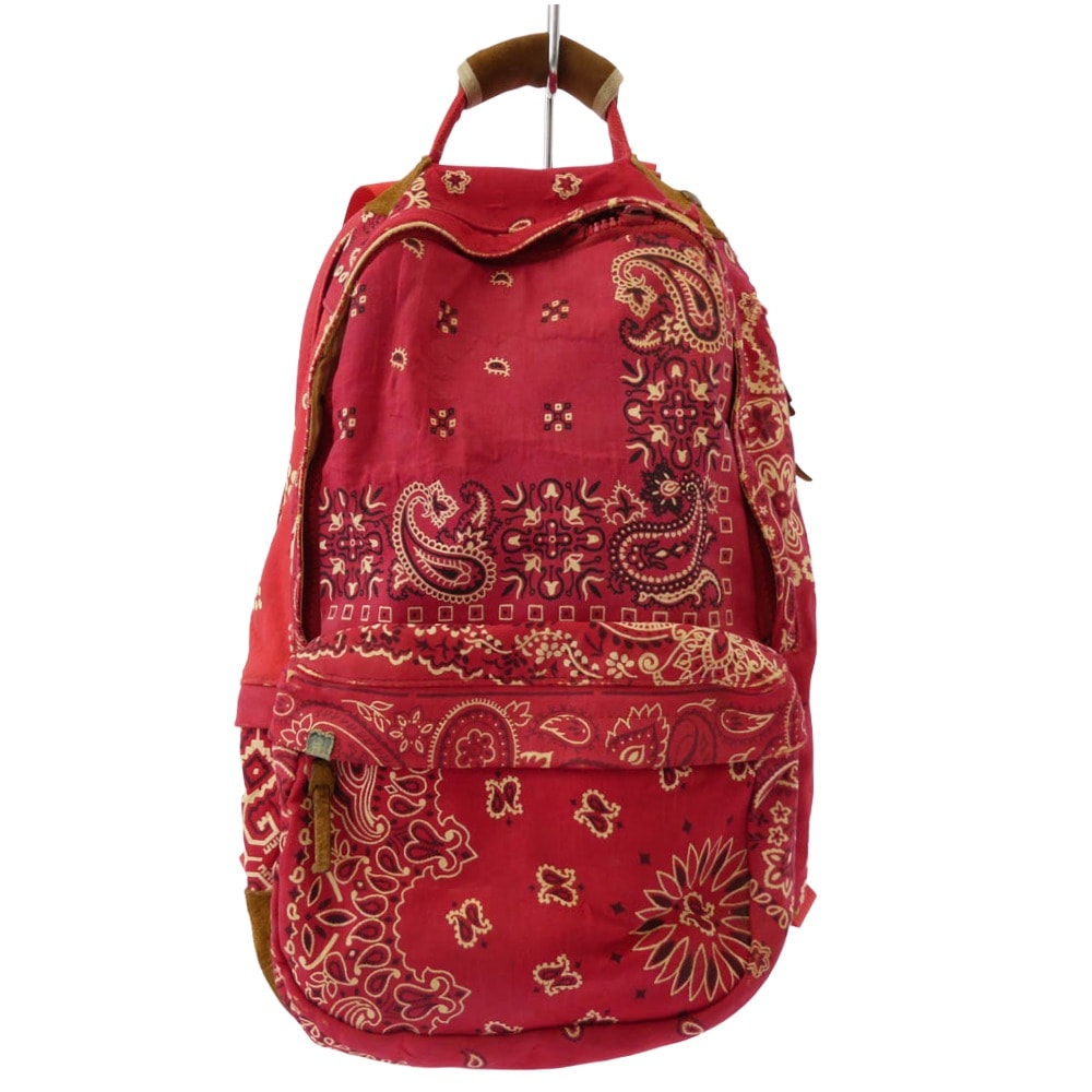 VISVIM ビズビム バックパック ICT BANDANA 22L バンダナ柄 バックパック リュック デイパック レッド系【中古】