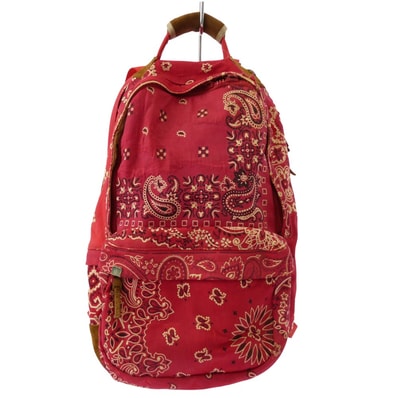 VISVIM ビズビム バックパック ICT BANDANA 22L バンダナ柄 バックパック リュック デイパック レッド系【中古】