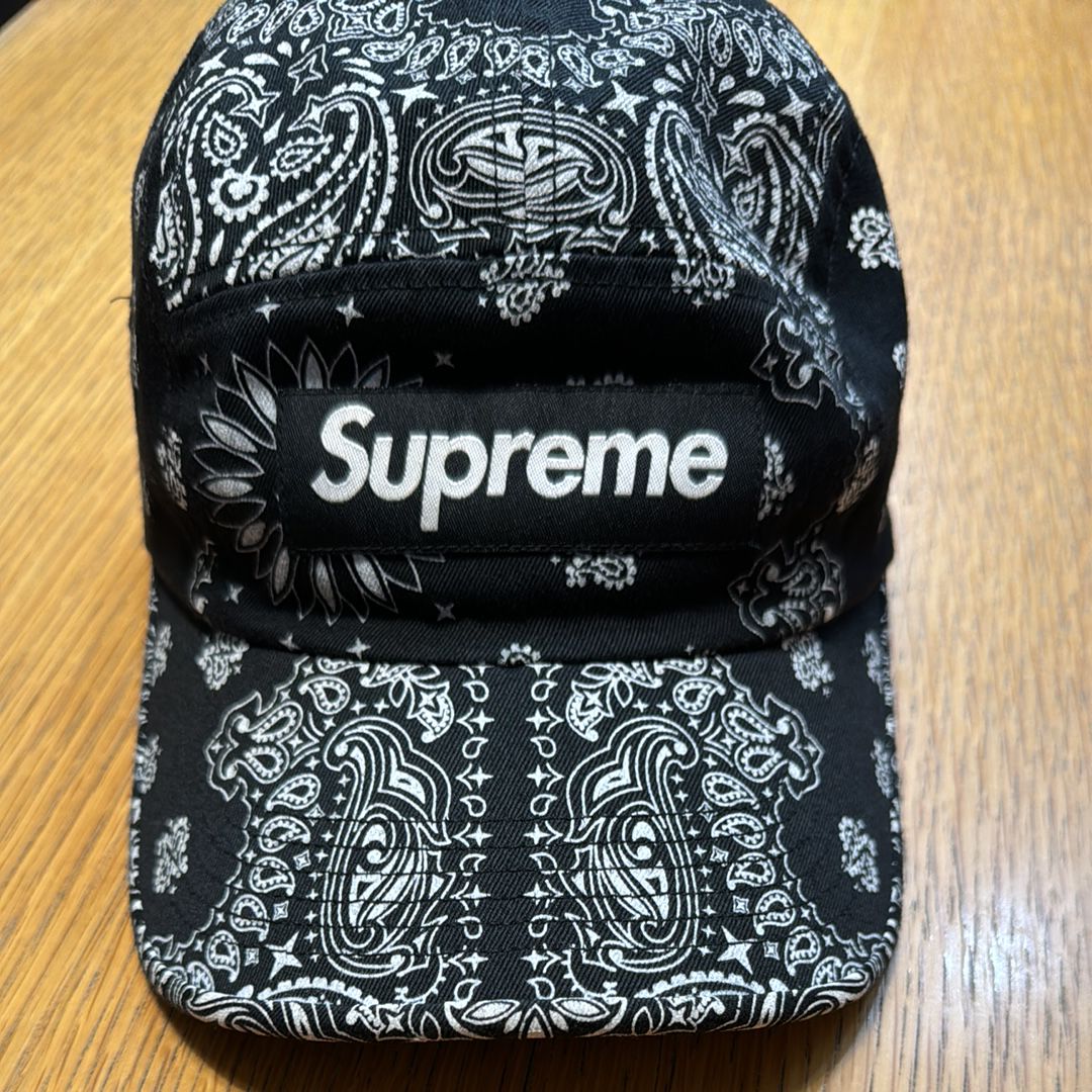 Supreme Bandana Camp Cap "Black"