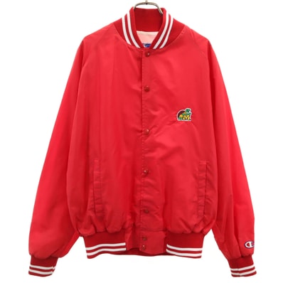 Champion チャンピオン 90s USA製 オールド 青タグ ベースボール ジャケット L レッド
