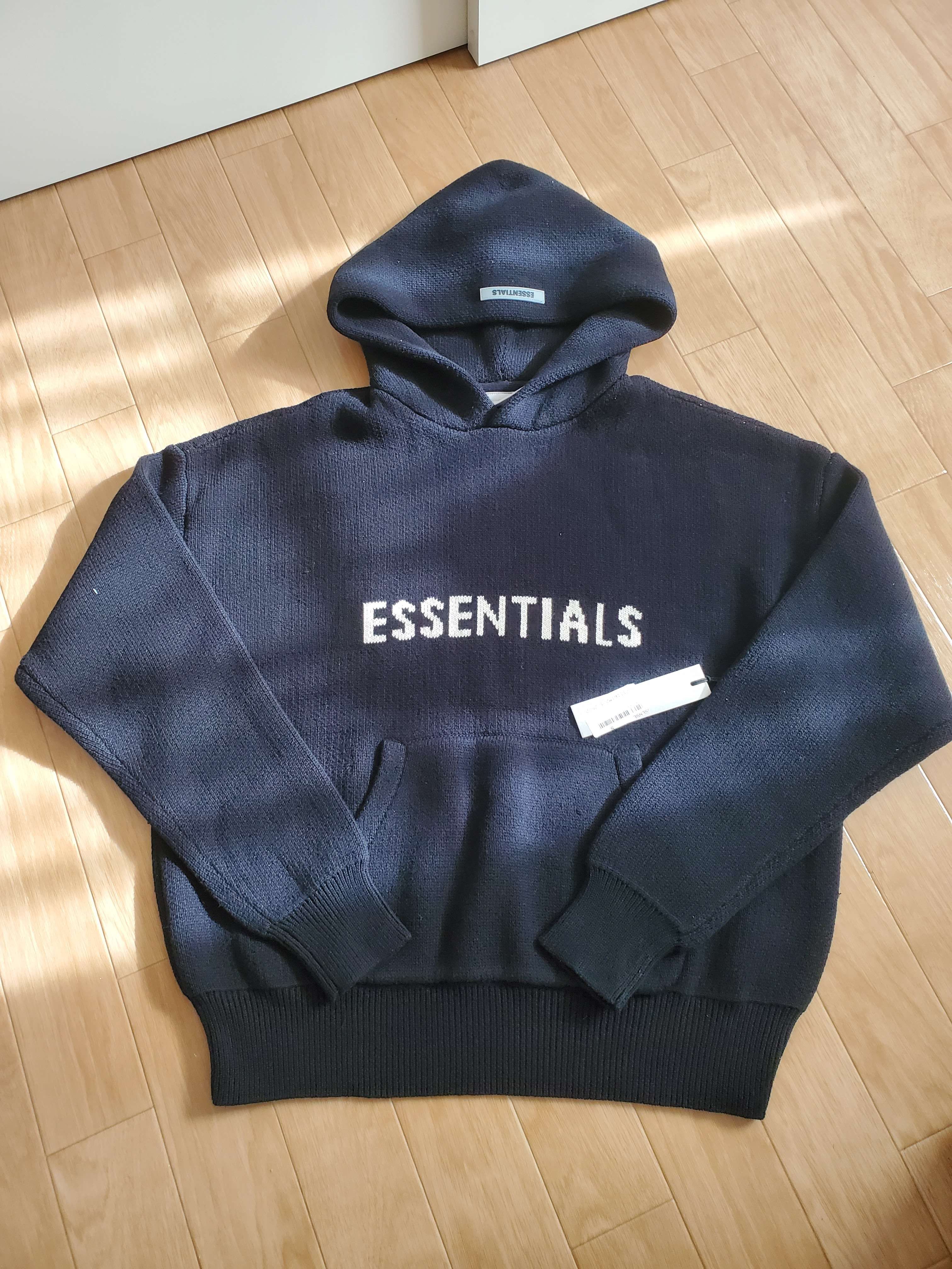 FEAR OF GOD ESSENTIALS Knit Hoodie "Black"