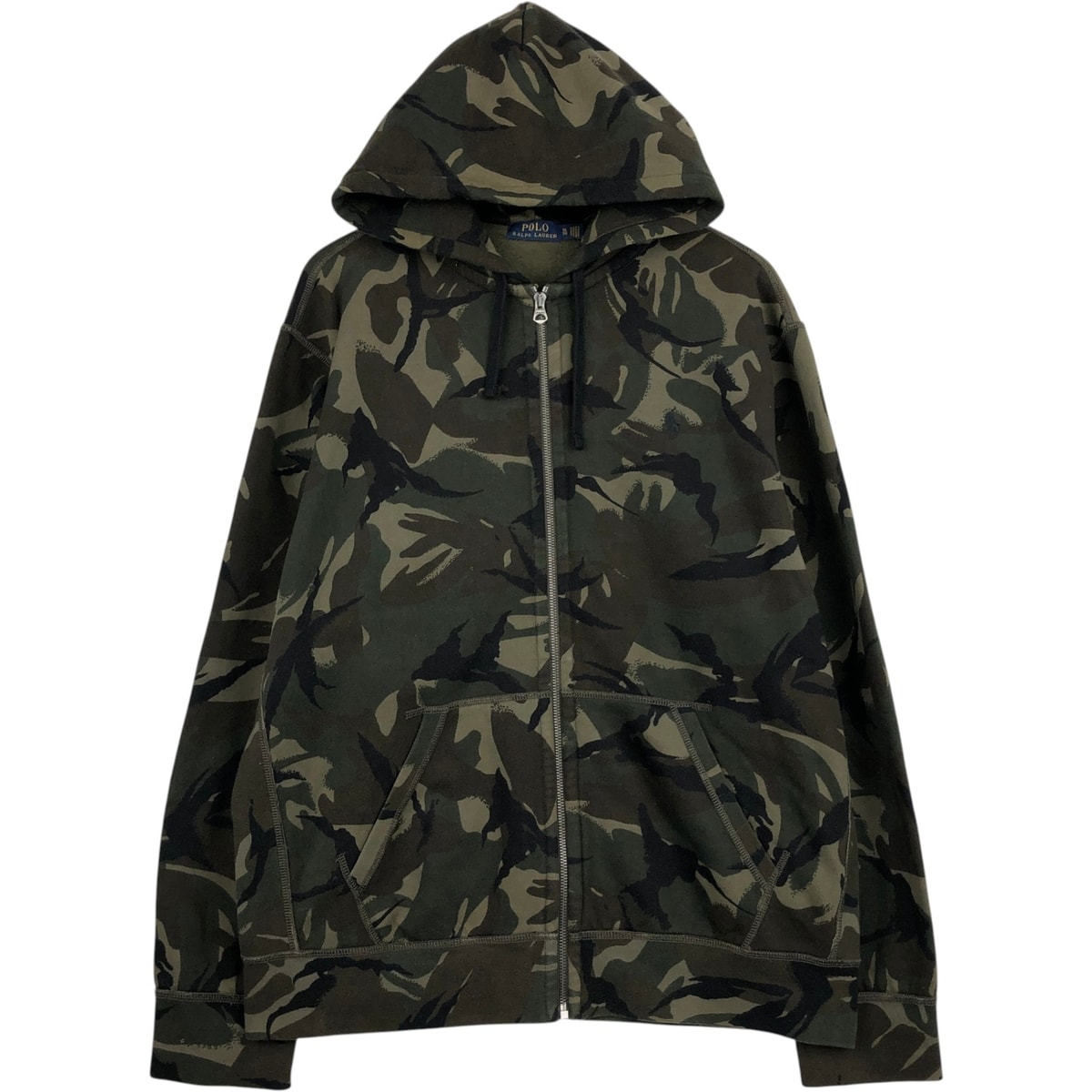 古着 ラルフローレン Ralph Lauren POLO RALPH LAUREN 迷彩柄 スウェットフルジップパーカー メンズXL相当/eaa631071